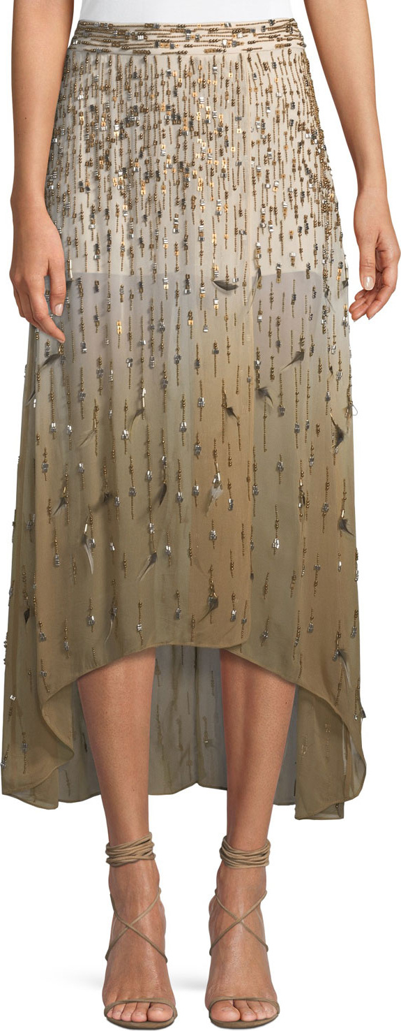 Haute Hippie Criminal Love Slayer Embellished Skirt