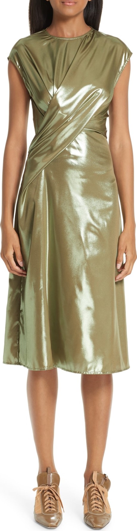 Sies Marjan Edie Laminated Midi Dress