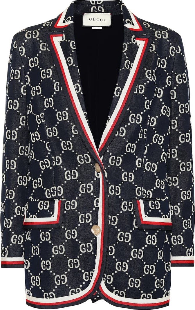 Gucci Intarsia cotton blazer