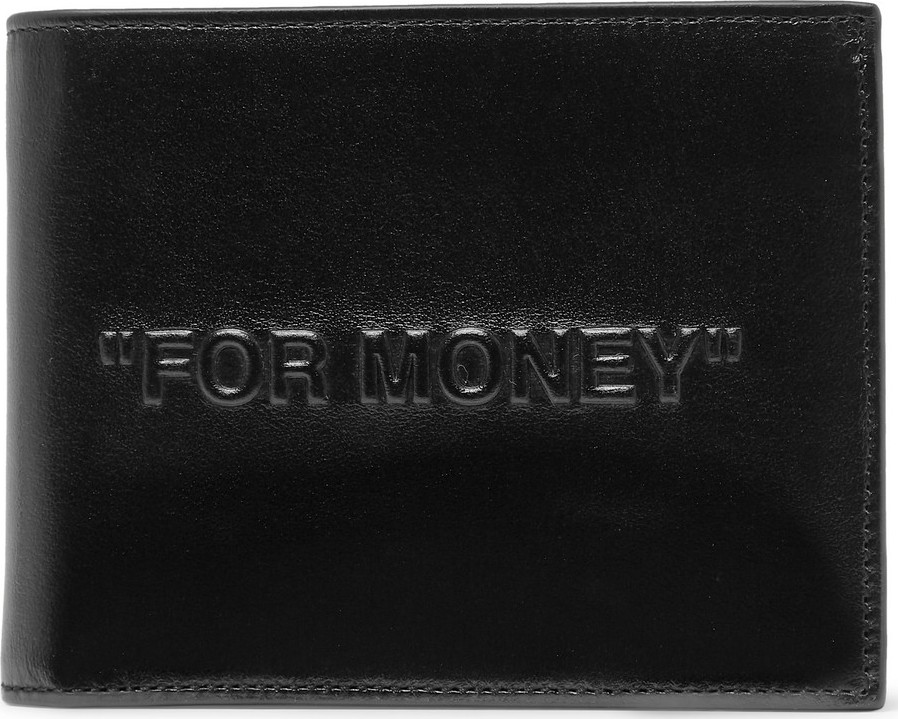 Off White Embossed Leather Billfold Wallet Off White Embossed Leather Billfold Wallet