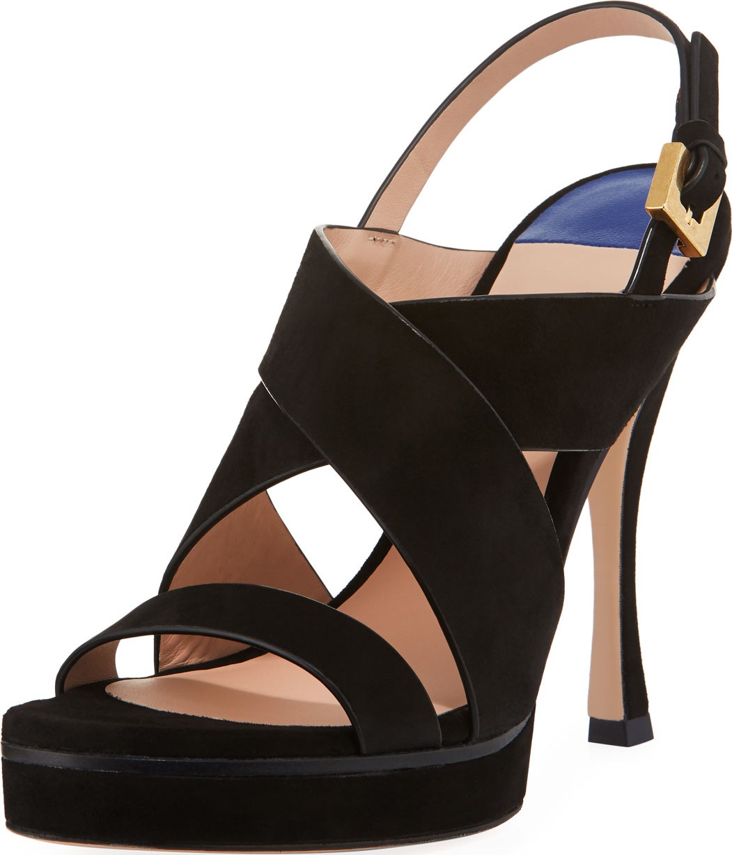 Stuart Weitzman Hester Suede Platform Sandals