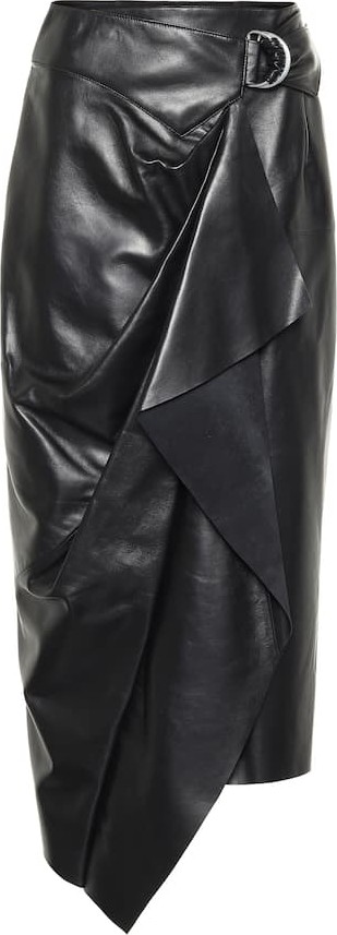 Isabel Marant Fiova leather wrap skirt