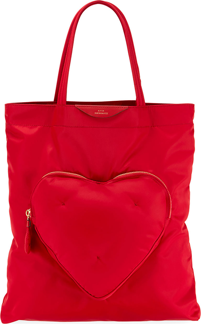 Anya Hindmarch Chubby Heart Nylon Tote Bag