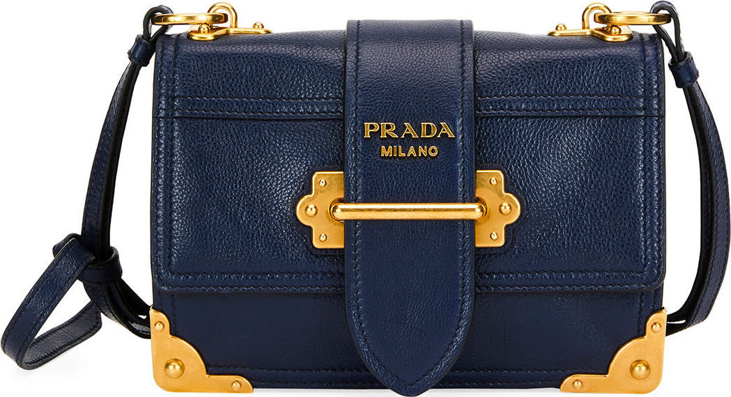 Prada Cahier Glace Calf Medium Shoulder Bag