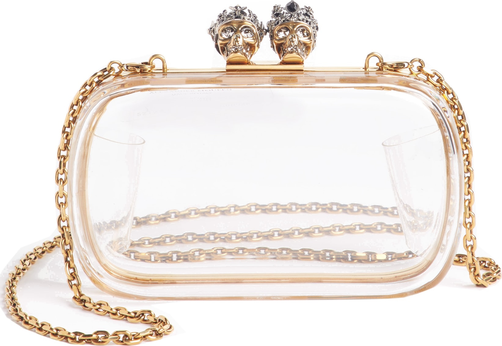 Alexander McQueen Queen & King Transparent Box Clutch