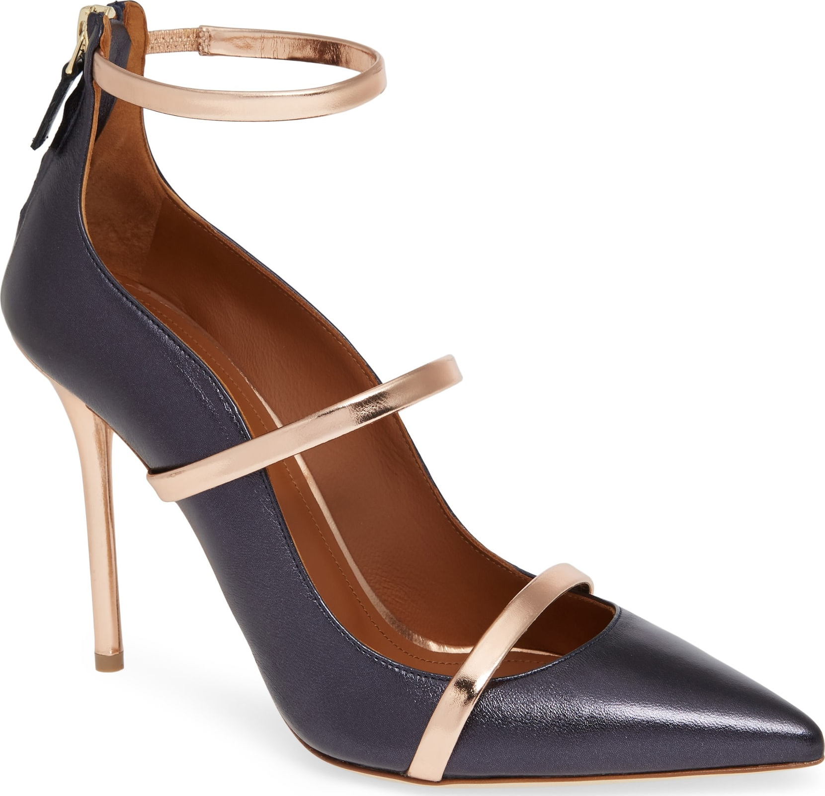 Malone Souliers Robyn Tripe Strap Pump