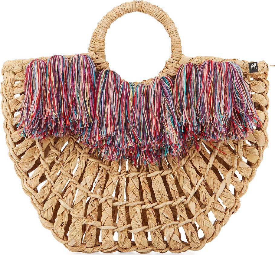 NANNACAY Maria Leque Fringe Large Tote Bag