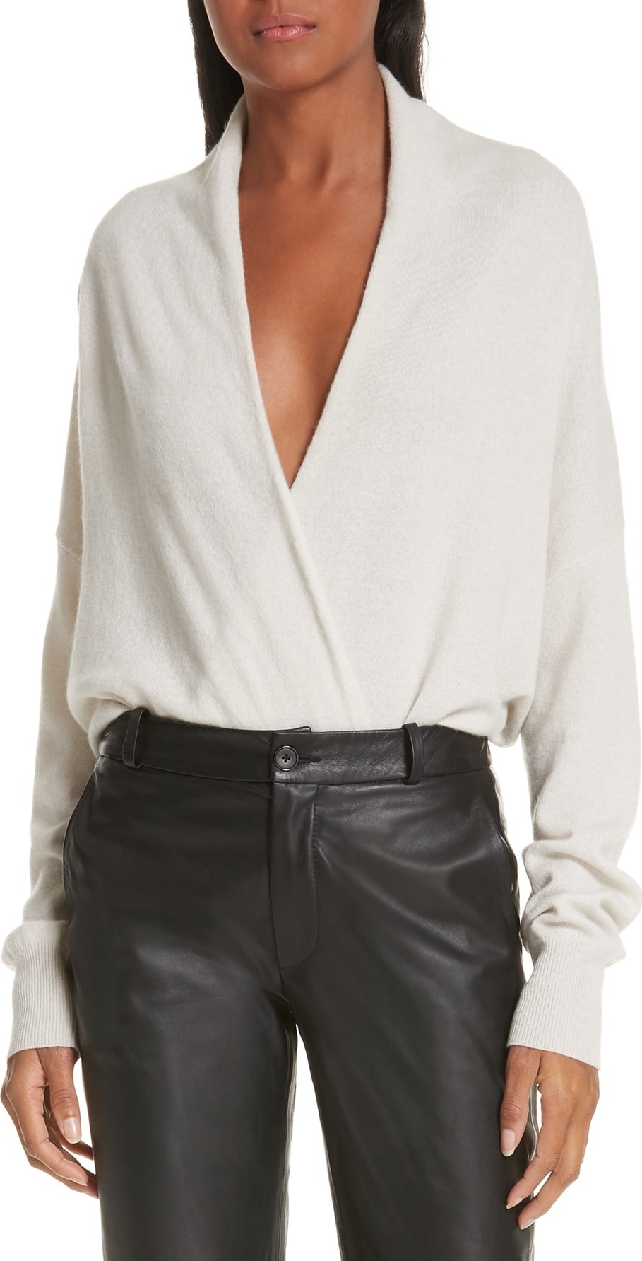 Nili Lotan Lakota Cashmere Surplice Sweater