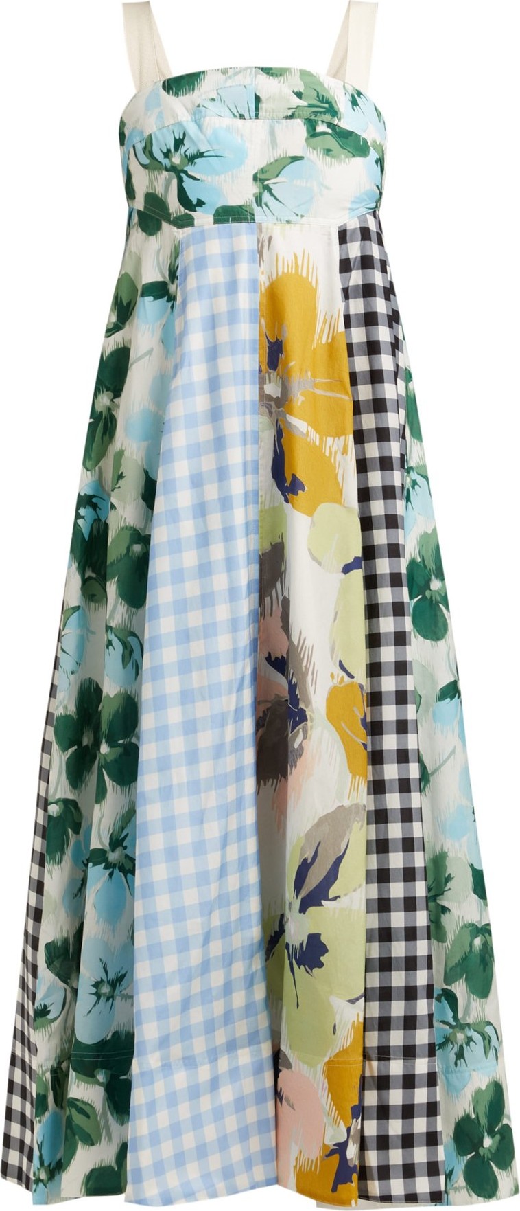 Lee Mathews Bridget printed cotton-blend apron dress