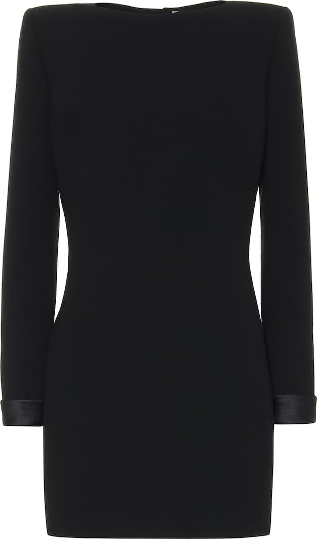 Saint Laurent Wool-crêpe minidress