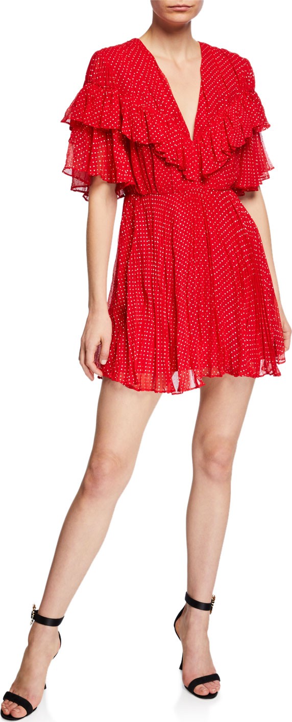 Talulah Said So Pleated Tiered Ruffle Mini Dress