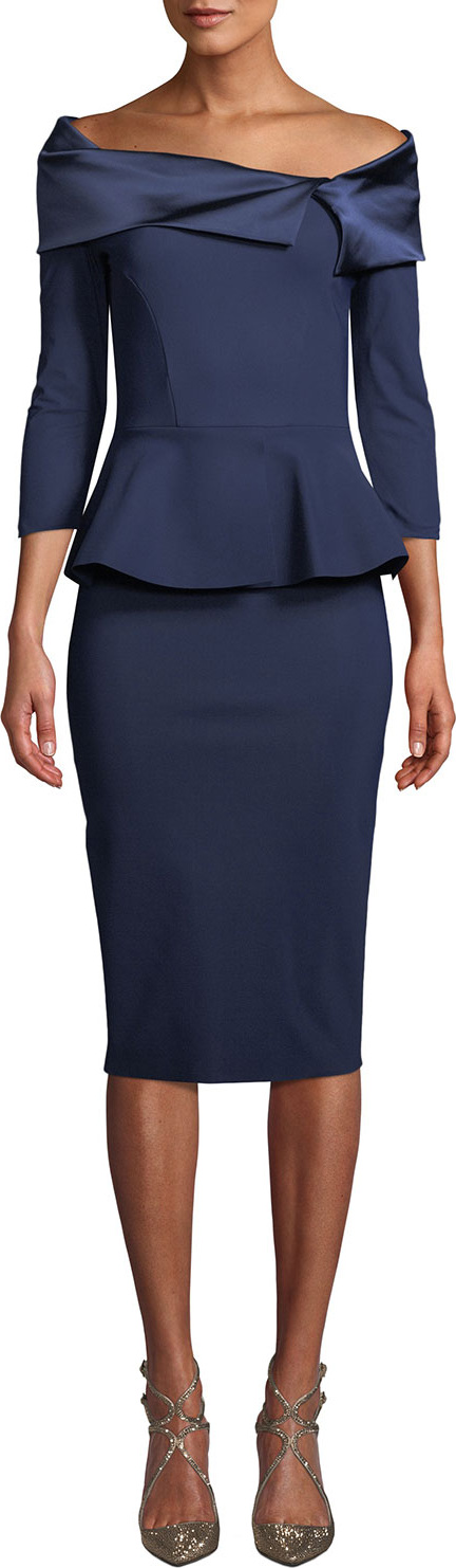 La Petite Robe di Chiara Boni Sansirai Body-Con Peplum Dress