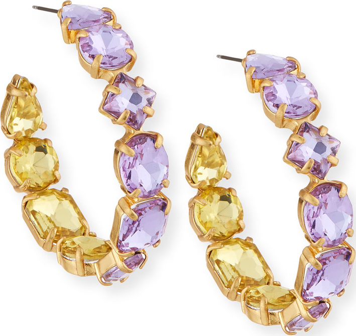 BAUBLEBAR Isadora Crystal Hoop Earrings