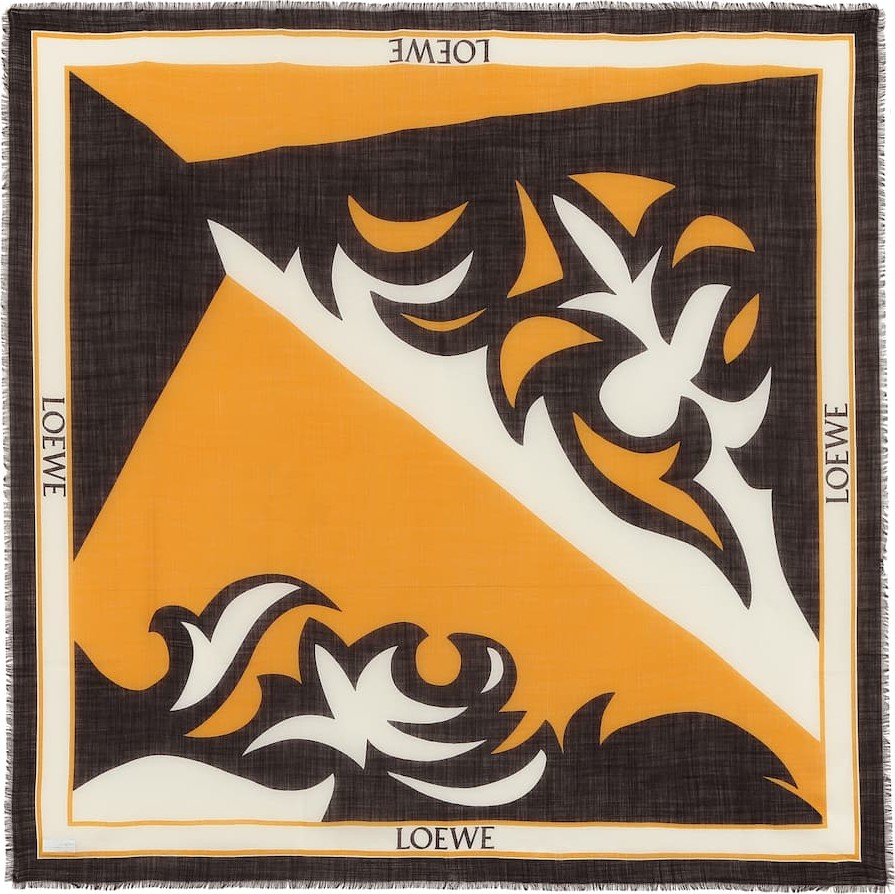 LOEWE Printed wool scarf