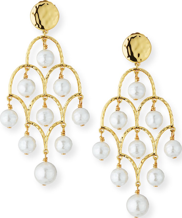 NEST Jewelry Mother-of-Pearl Chandelier Earrings