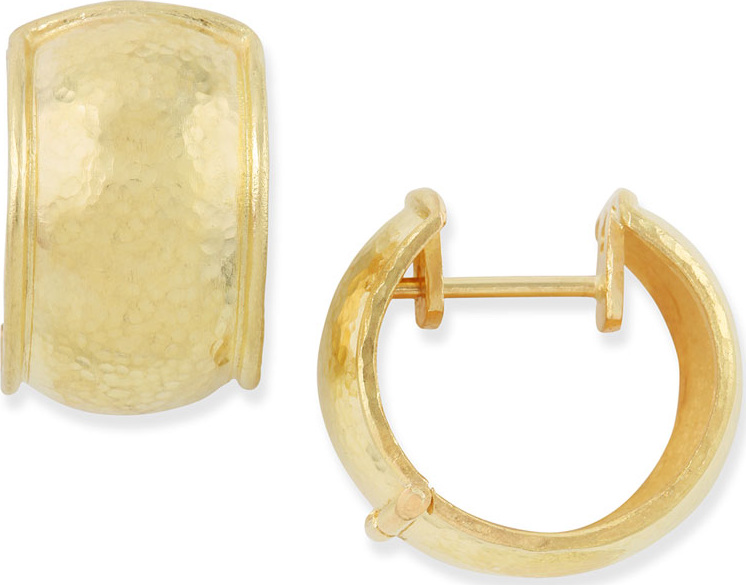 Elizabeth Locke 19k Gold Curved Hoop Earrings