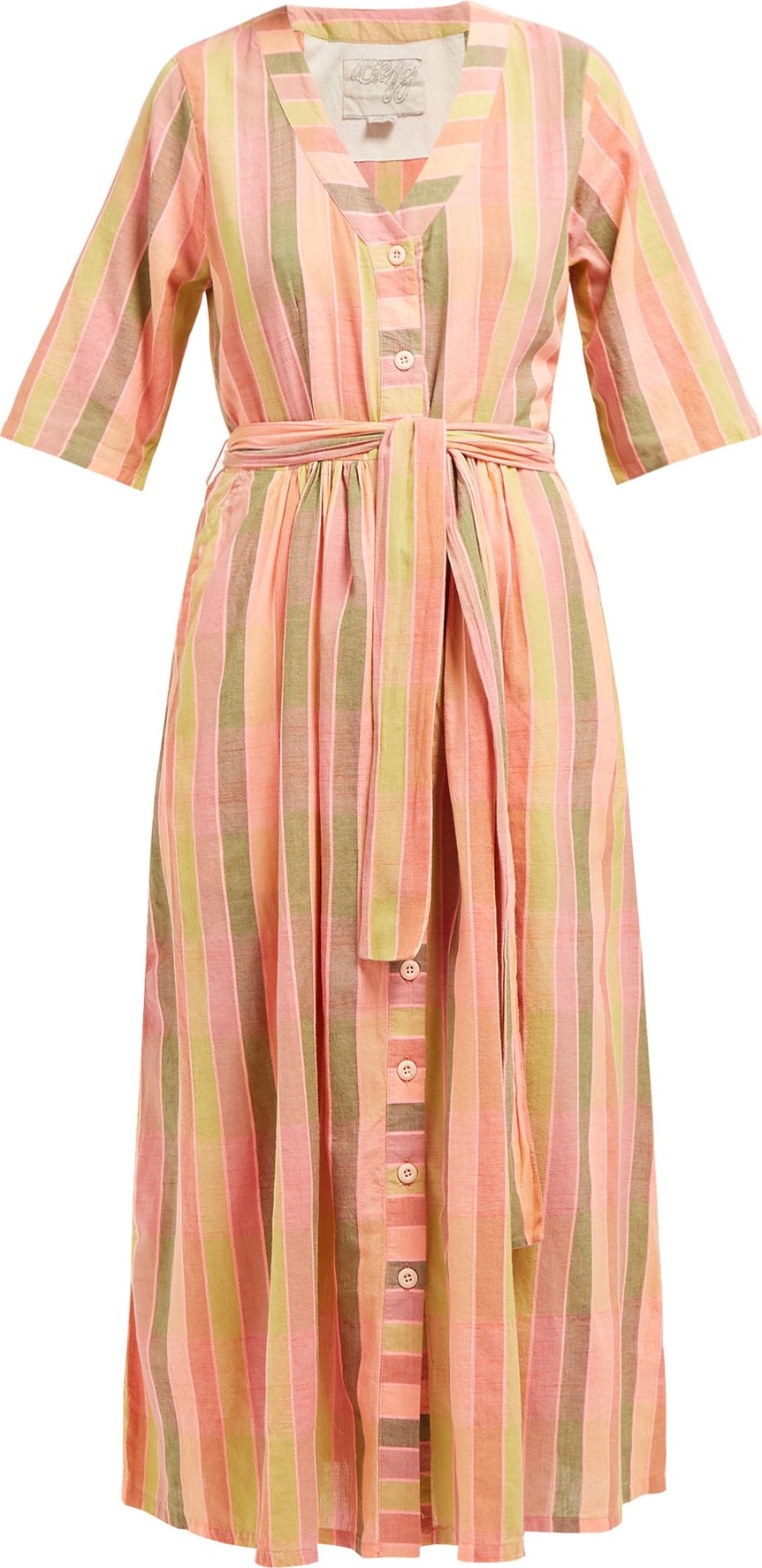 ace&jig Leelee striped cotton midi dress