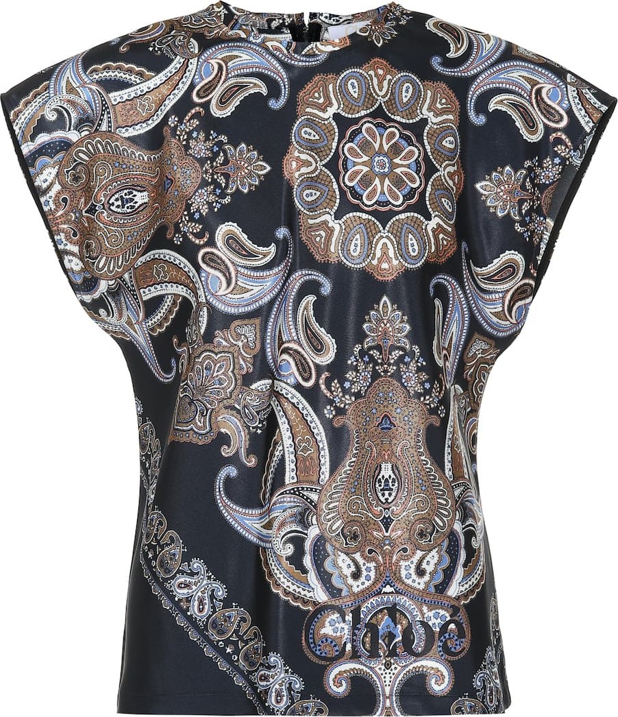 Chloe Printed satin top