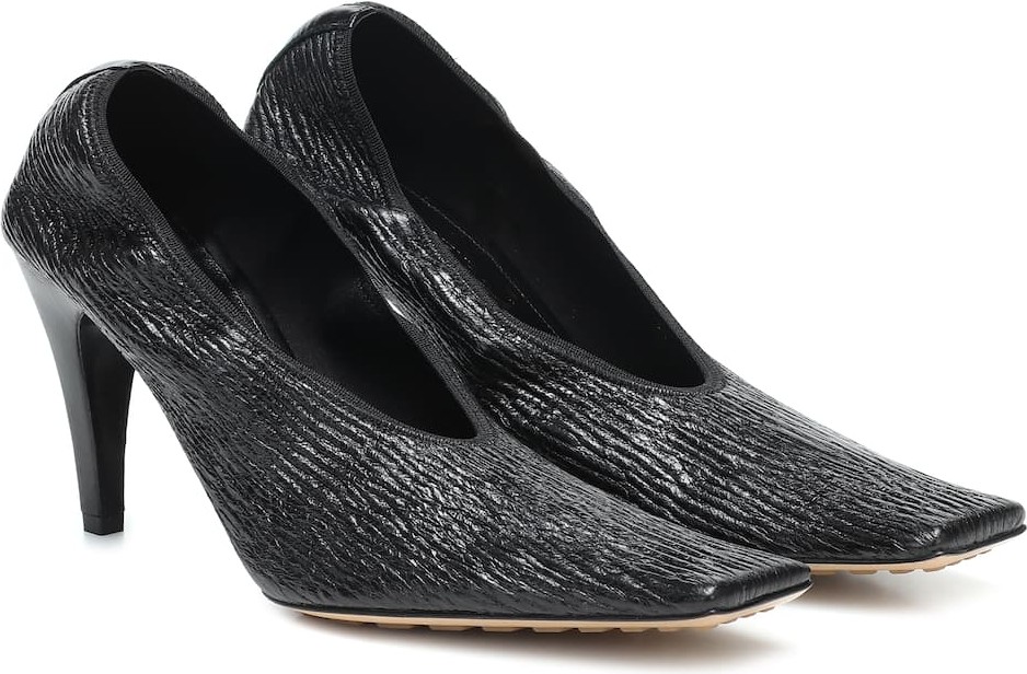 Bottega Veneta Crunch Sharpei leather pumps