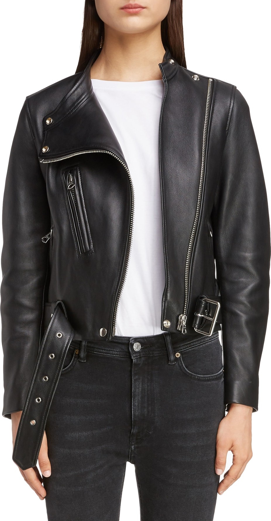 Acne Studios Lewis Leather Moto Jacket