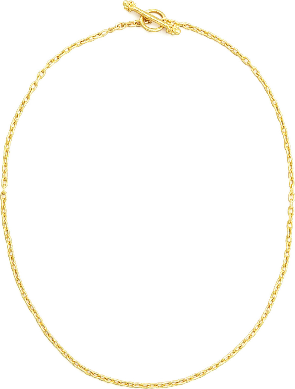 Elizabeth Locke 19k Fine Gold Link Necklace, 17"L