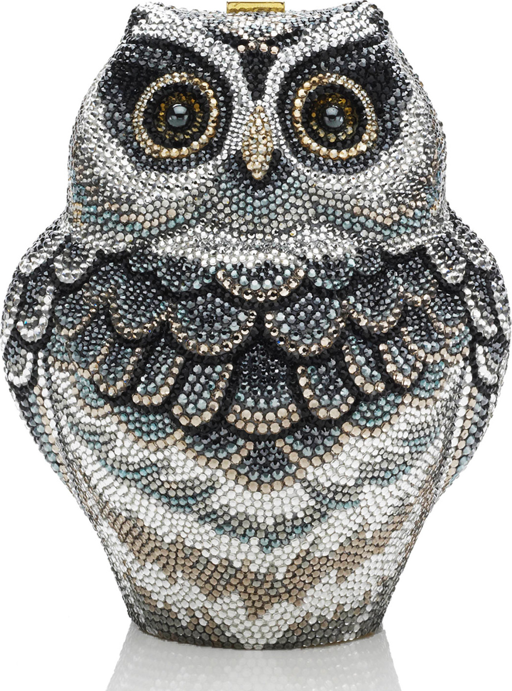 Judith Leiber Wisdom Owl Evening Clutch Bag, Black
