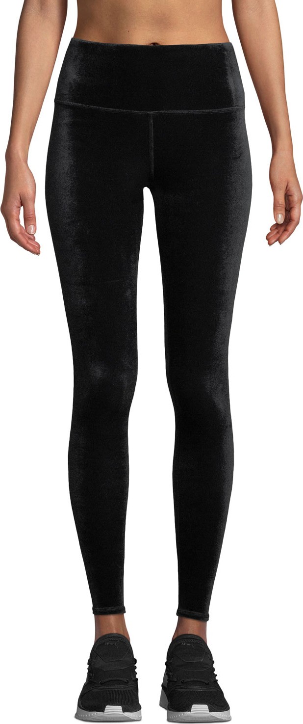Alo Yoga Posh High-Waist Velour Leggings