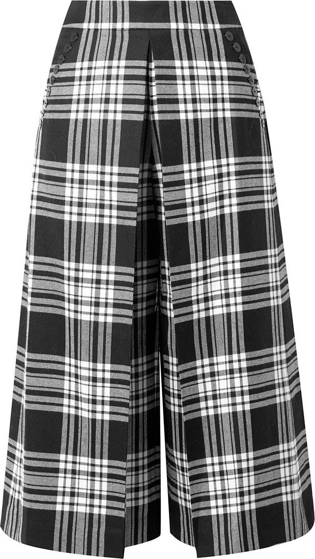Alexander Wang high waisted plaid cropped trousers