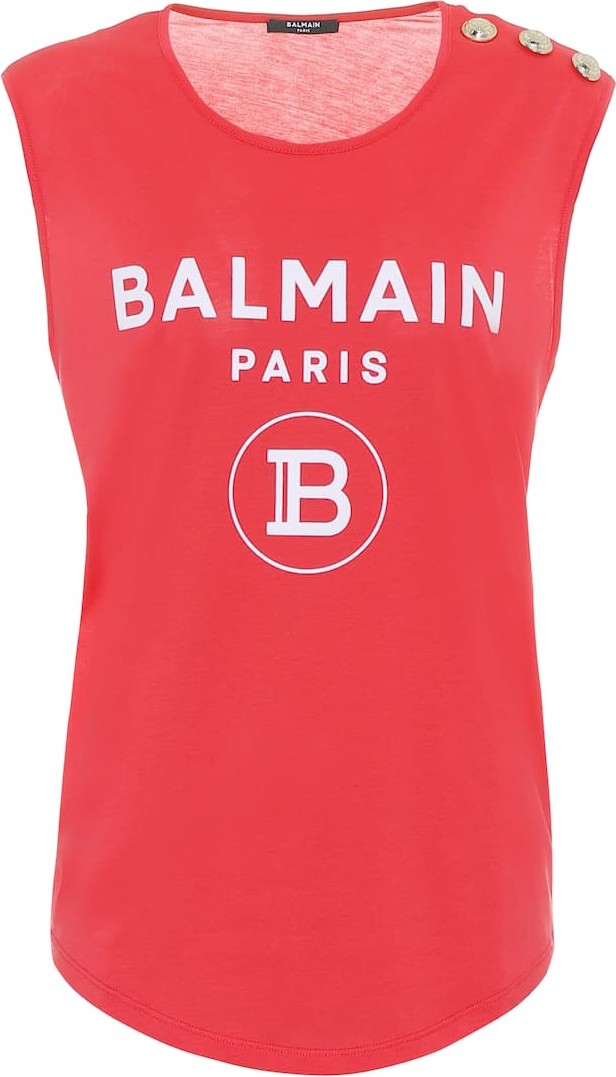 Balmain Logo cotton top
