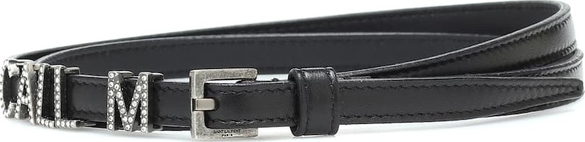 Saint Laurent Embellished leather belt