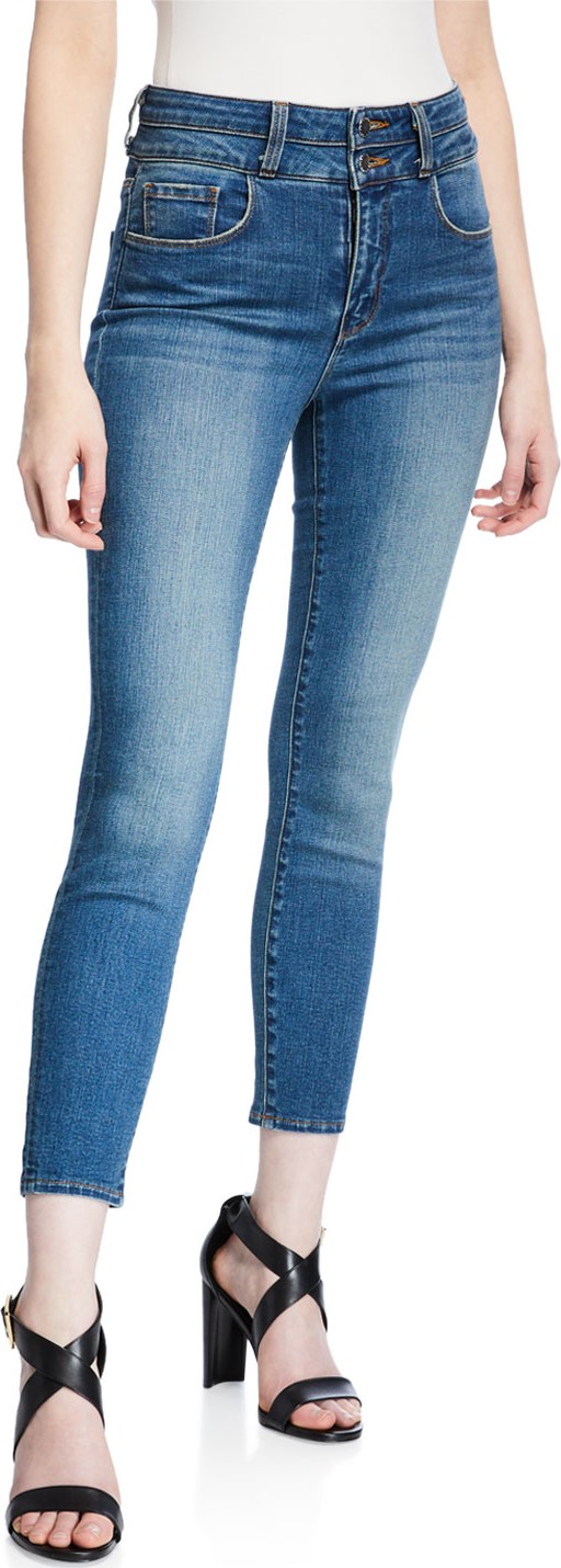 L'AGENCE Peyton High-Rise Skinny Jeans w/ Double Waistband