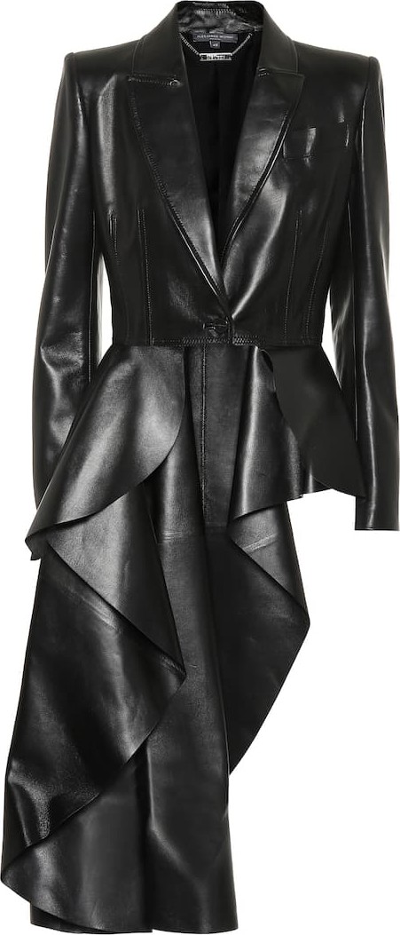 Alexander McQueen Asymmetrical leather jacket