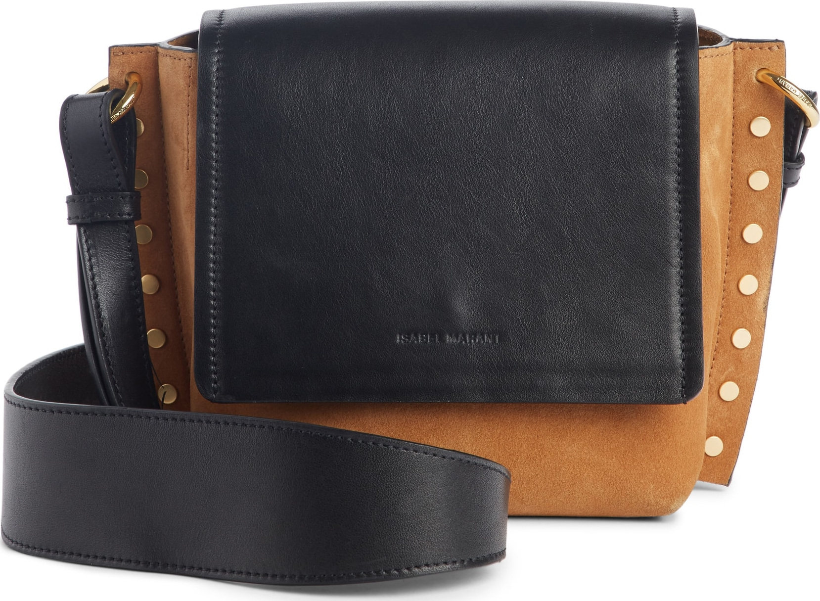 Isabel Marant Kleny Colorblock Leather & Suede Shoulder Bag