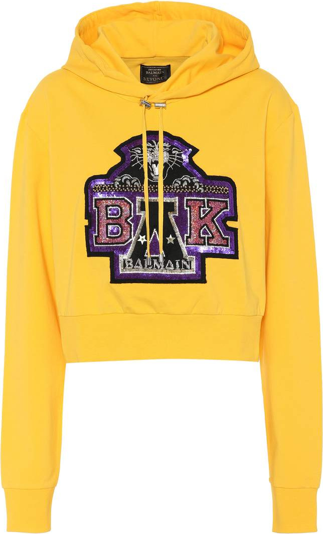 Balmain X Beyoncé cropped hoodie