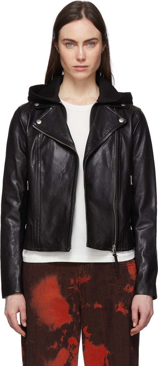 Mackage Black Leather Yoana Jacket