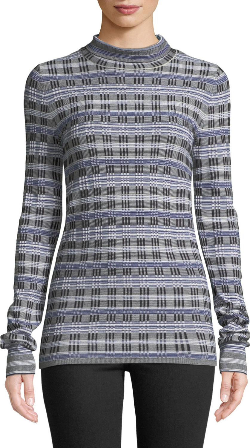 Theory Turtleneck Long-Sleeve Prosecco Knit Top