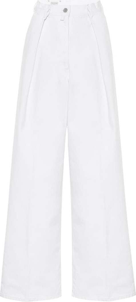 Dries Van Noten High-rise flared cotton pants