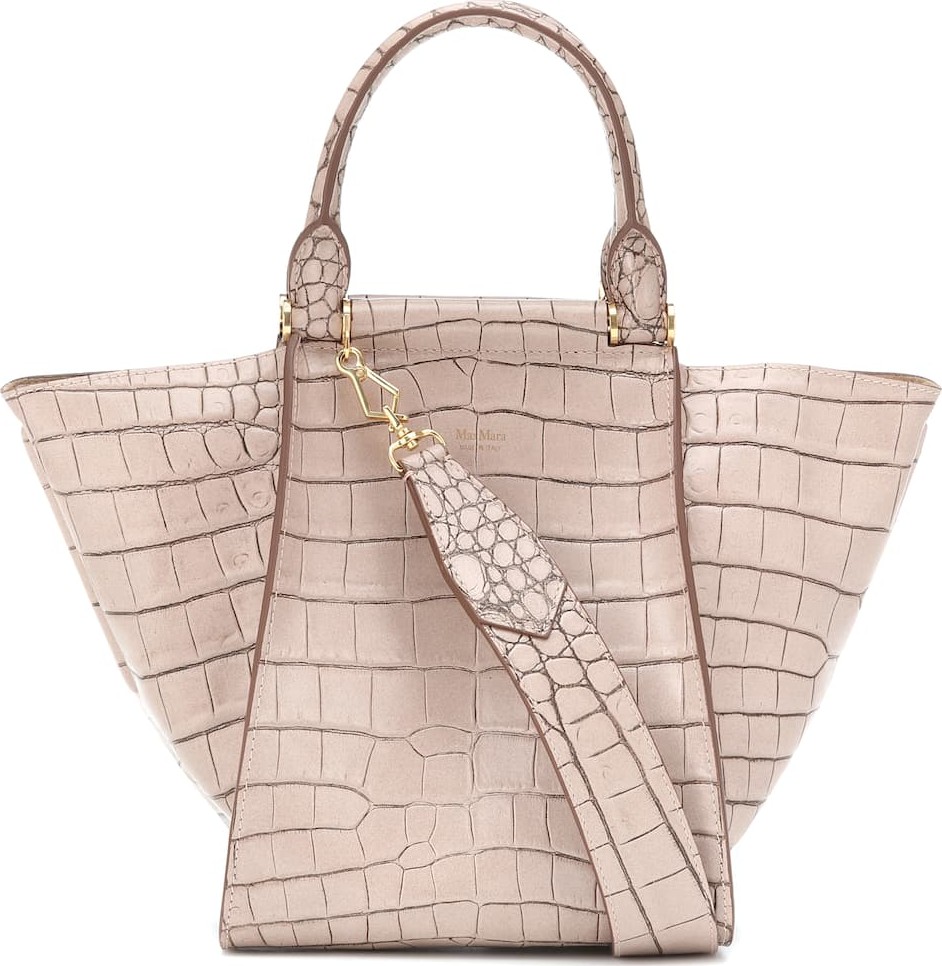 Max Mara Anitas S croc-effect leather tote