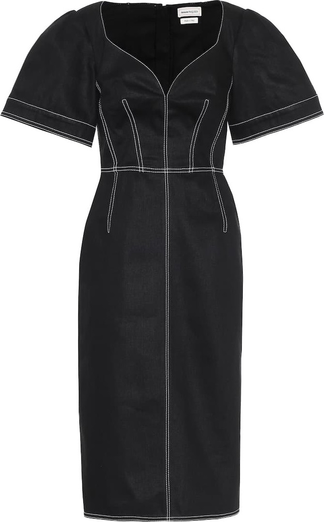 Alexander McQueen Denim midi dress