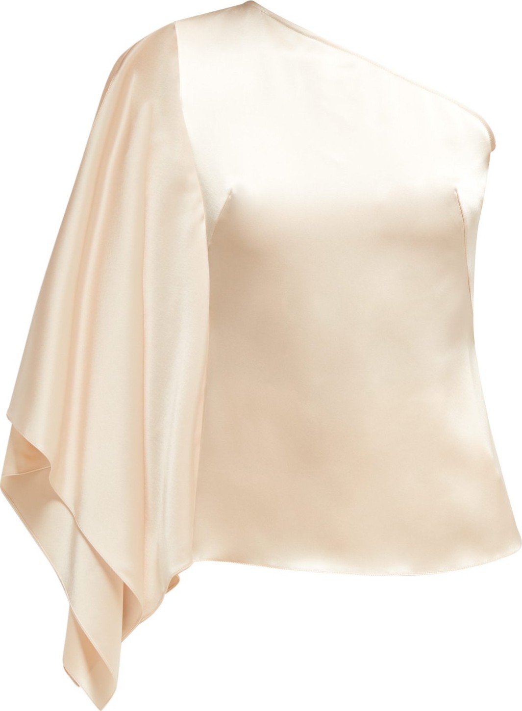 Osman Draped asymmetric satin top