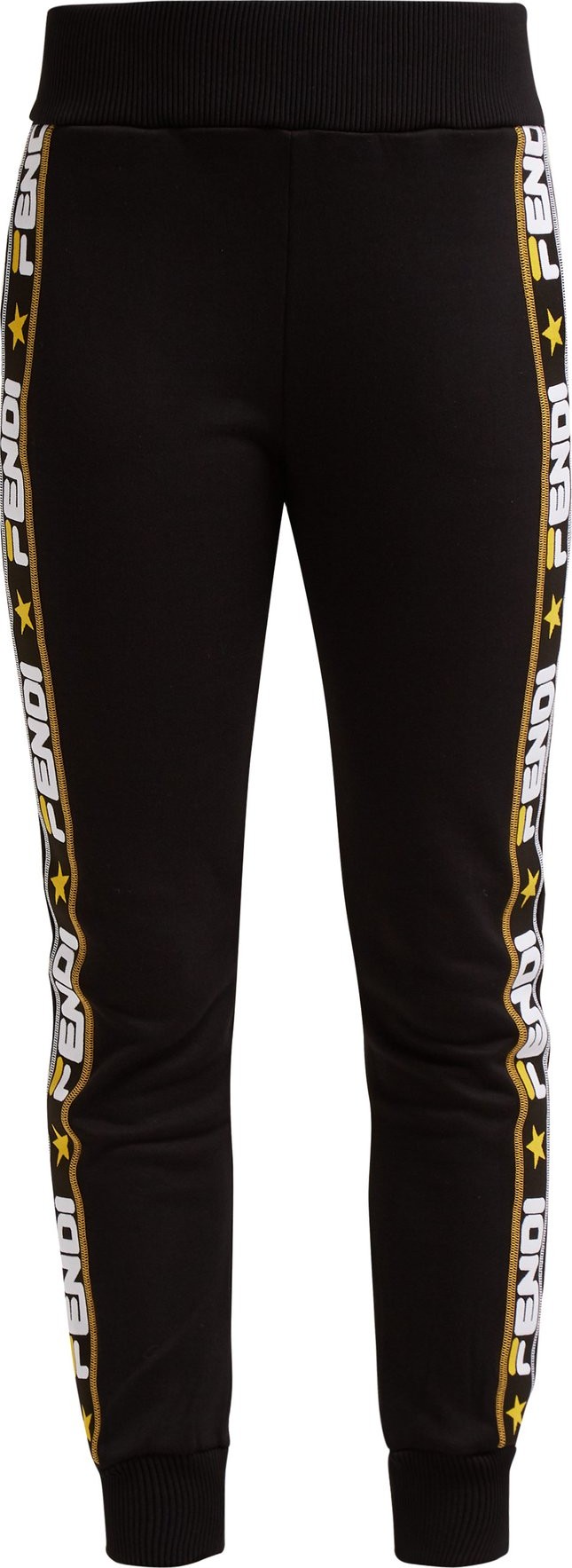 Fendi Logo-tape cotton-blend track pants