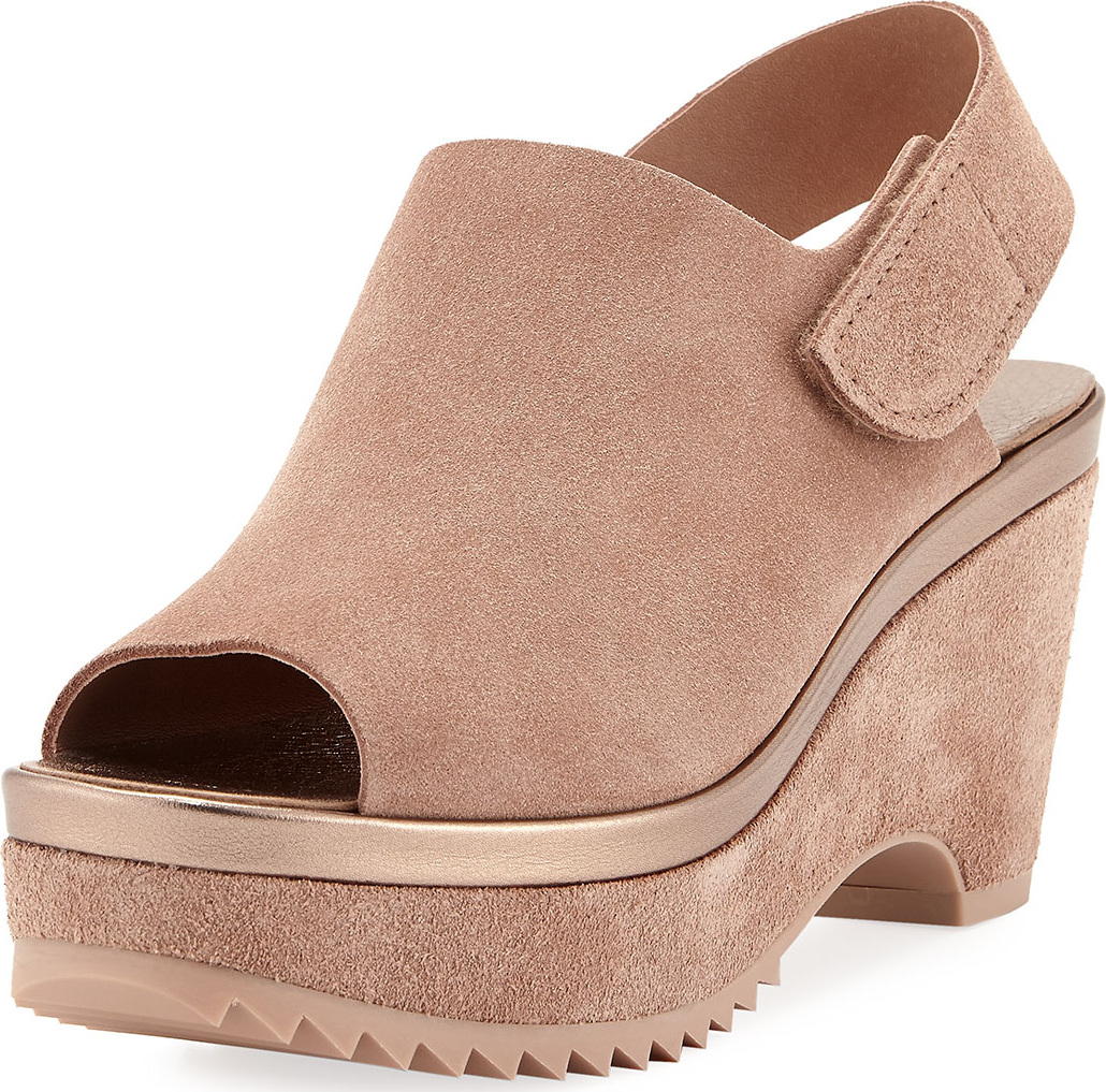 Pedro Garcia Felipa Suede Carved Platform Sandal