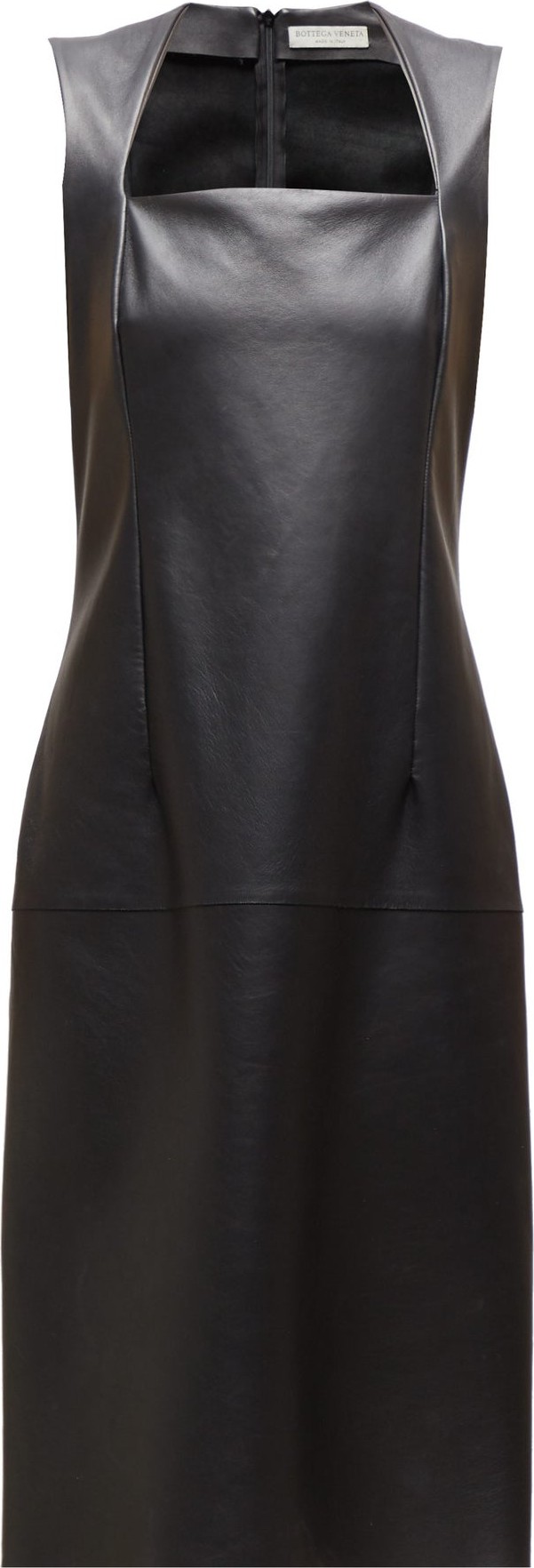 Bottega Veneta Square-neckline leather dress