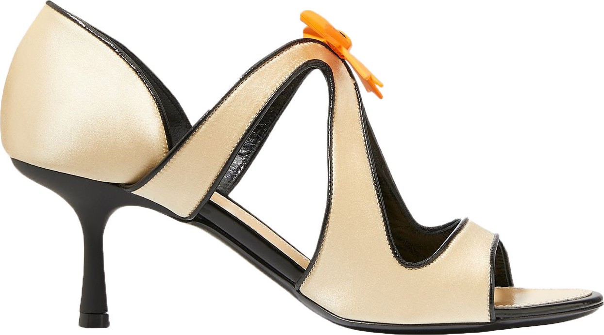 Fabrizio Viti Mademoiselle Deneuve satin sandals