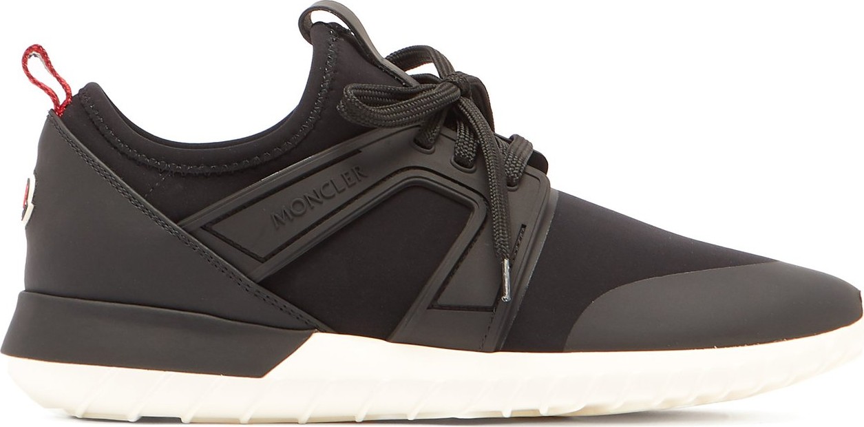 Moncler Meline neoprene and leather low-top trainers