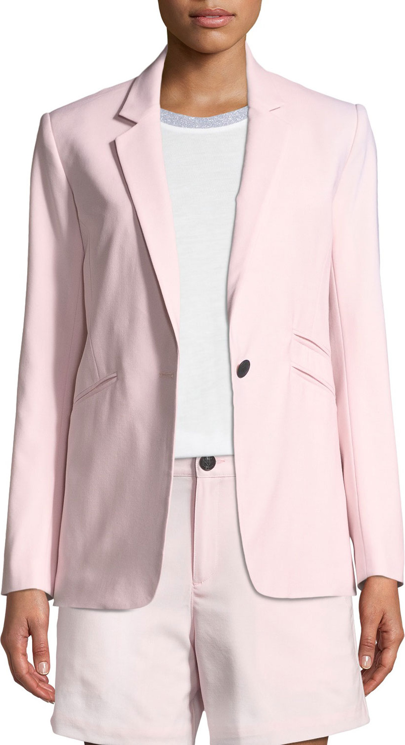 Rag & Bone Ridley One-Button Wool-Stretch Blazer