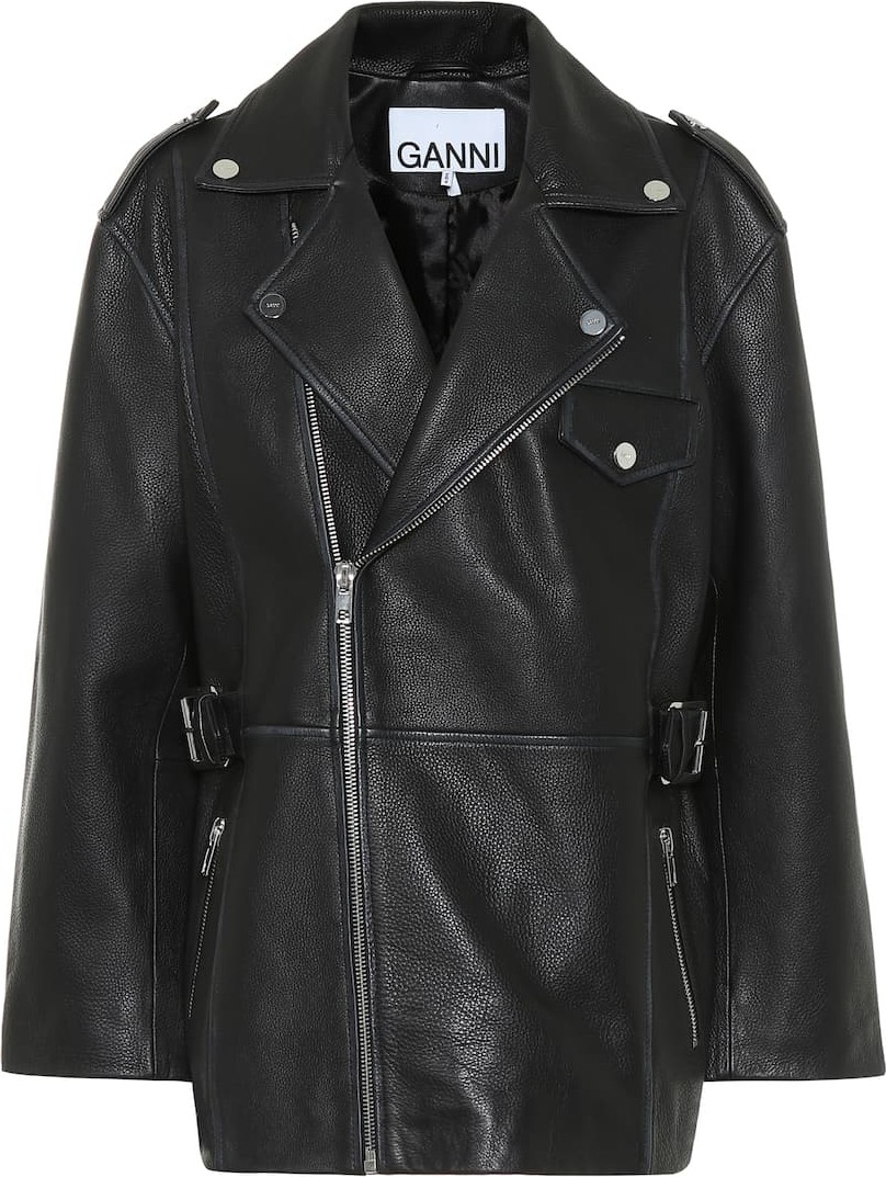 Ganni Leather biker jacket