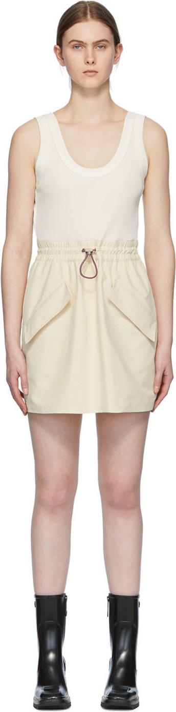 Moncler Genius Off-White Drawstring Tank Dress Moncler Genius Off-White Drawstring Tank Dress