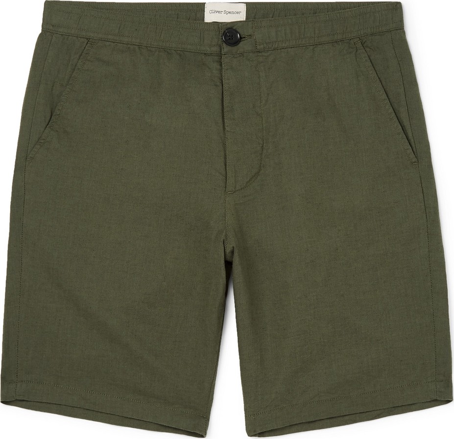 Oliver Spencer Linton Linen and Cotton-Blend Shorts