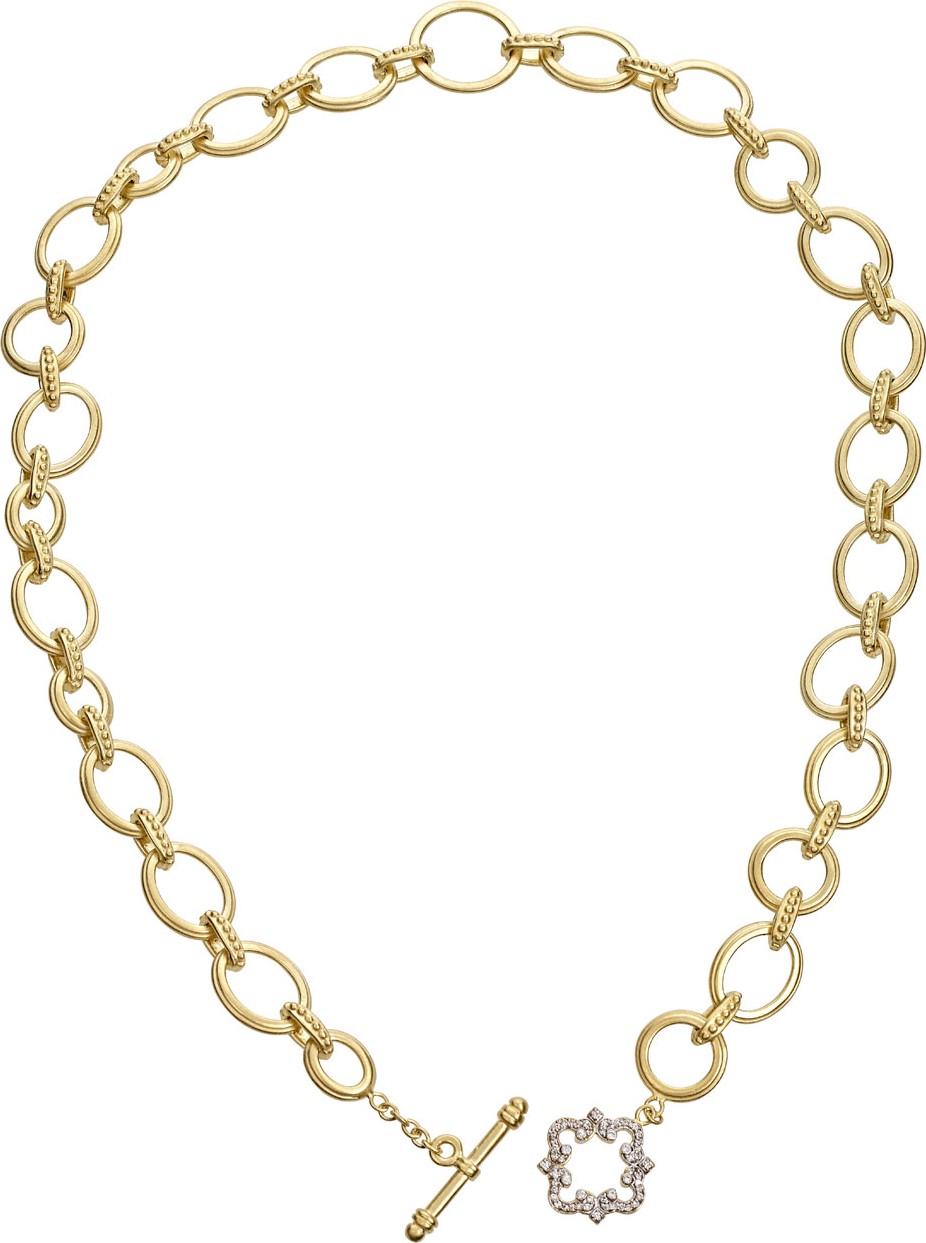 Tanya Farah 18K Royal Couture Diamond Cloud Toggle Necklace